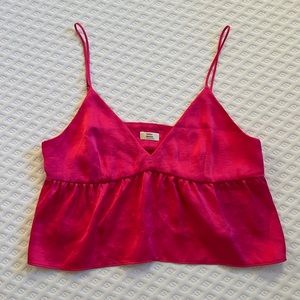 aritzia little moon silk top